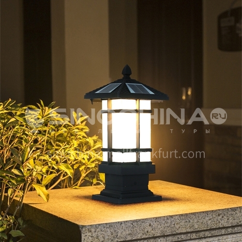 Solar column head lamp, outdoor waterproof lawn lamp, modern garden forest villa outdoor lawn landscape courtyard street lamp MTZD-025